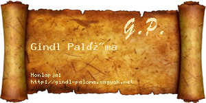 Gindl Palóma névjegykártya